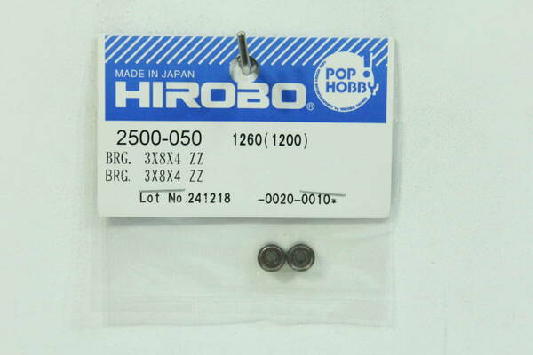 『送料無料』【HIROBO】2500-050 Brg. 3×8×4 ZZ ベアリング 在庫5