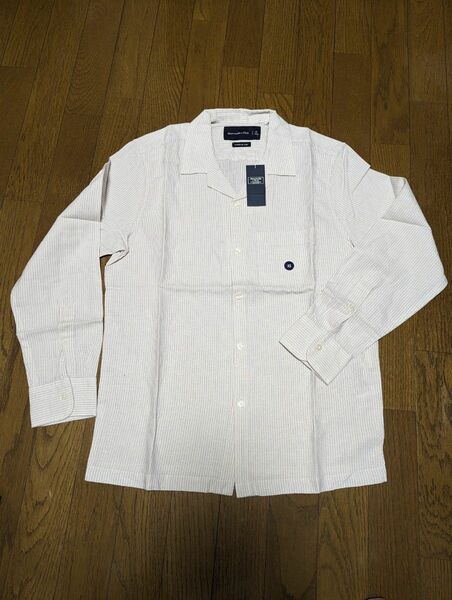 【アバクロ】開襟長袖シャツ　XSサイズ