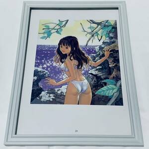 I's イラスト 額装品 A4サイズ 桂正和 ポスター風 インテリア 磯崎泉 水着 ビキニ