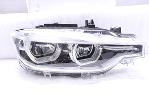 36-166★美品★後期 LED F30 BMW 3シリーズ★右ヘッドライト 1LX 012.102-04/7471308-01 メッキ 純正★BMW (KK)