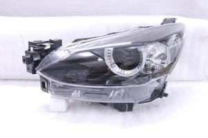 36-2111★美品★LED DJ5FS MAZDA2★左ヘッドライト KOITO 100-8N018 打刻:DB ユニット ブラック 純正★マツダ (YM)