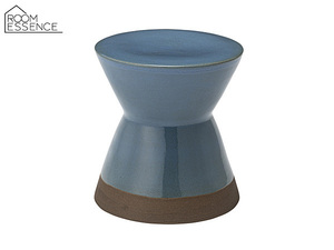 東谷 ミニスツール 陶器 椅子 ブルー 青 サイドテーブル 庭 フラワースタンド φ30×H31 CLY-20BL あずまや メーカー直送 送料無料