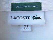 LACOSTE ラコステ　鹿の子素材　ワイドカラーシャツ サイズ 2 日本製　ホワイト　衿に薄く汚れ有り_画像5