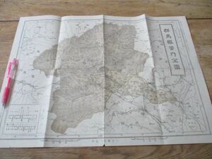 明治34年「日本」附録　群馬県管内全図　54×39　裏管内重要統計　少痛　H503