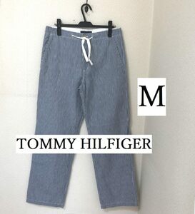 TOMMY HILFIGER　トミーヒルフィガー　メンズ　ヒッコリーストライプ　テーパードパンツ　M