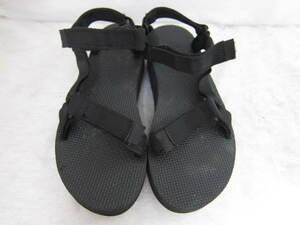 Teva　テバ　レディース フラットフォーム ユニバーサル（1008844）　厚底サンダル　黒黒　　wm25㎝　US8　　　カカト高さ約4.3㎝　ok2306C