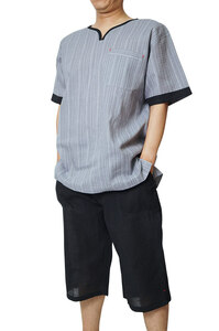 [...] jinbei Home wear ... weave cotton 80% flax 20% long pants black NS-4 LL