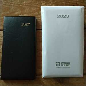 2023年(令和5年)鹿島建設!ＫＡＪＩＭＡ!ビジネス手帳!ダイアリー!レザー調カバー!シワ加工(約17cm×約9cm)