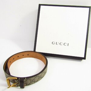 GUCCI グッチ スネーク プリント GGスプリーム ベルト 434520 ▼SB4781