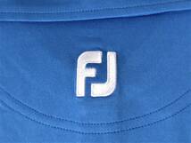 FOOTJOY GOLF フットジョイ 4WAYストレッチ 吸汗速乾 抗菌防臭 UVカット エンジニアードストライプ半袖ポロシャツ　XL　青　_画像4