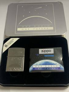 ONE WORLD ONE FUTURE 2000年ミレニアム記念 ZIPPO チタン加工 缶ケース付き　未使用