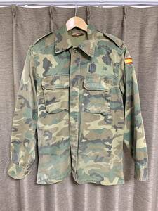 スペイン軍 ミリタリー シャツ ジャケット 迷彩 ユーロミリタリー フィールドジャケット ウッドランドカモ ARMY SHIRT 戦闘服 サバゲー