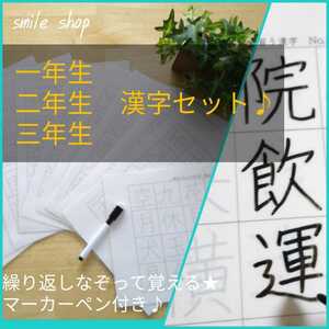 小学生　低学年で習う漢字　440文字　書き順　マーカーペンセット　反復練習　予習復習　繰り返し使える　漢字ドリル　問題集　漢字辞典