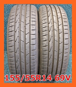 ★2022年製 155/55R14 69V ハンコック VENTUS Prime3 K125 中古 夏タイヤ 2本 14インチ★