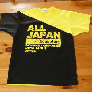 Yonex スポーツシャツ 練習着 ALL JAPAN イエロー×ブラック Sサイズ