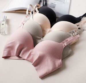 * free shipping *[ new goods unused ] lady's inner bra underwear sports bra non wa ear pads attaching simple size :L color : beige 