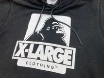 エクストララージ XLARGE ストリート 定番ロゴ プルオーバー スウェット パーカー メンズ M 黒_画像3