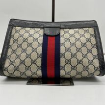 美品 OLDGUCCI オールドグッチ クラッチバッグ セカンドバッグ ハンドバッグ GG柄 GGスプリーム シマ シェリーライン PVC レザー_画像2