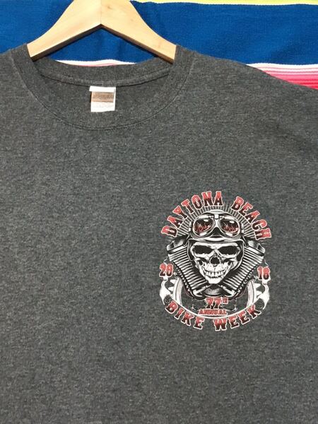 Daytona Beach Bike Week 2018 Tシャツ　デイトナビーチ　フロリダ　バイクウィーク　イベント　アメリカ　ビンテージ　古着　アメカジ