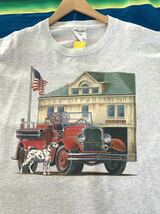 Fire Department Tシャツ　消防　消防士　救急サービス　アメリカ　ビンテージ　サービス　企業　カンパニー　古着　アメカジ_画像1