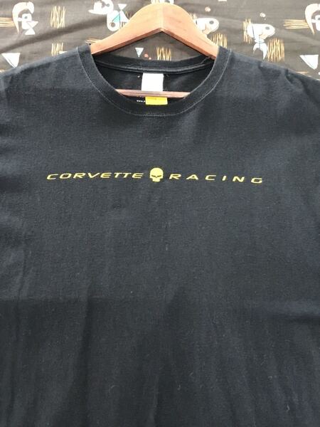 Corvette Racing Tシャツ コルベット レーシング スカル USA アメリカ ビンテージ アメ車 V8 古着 アメカジ