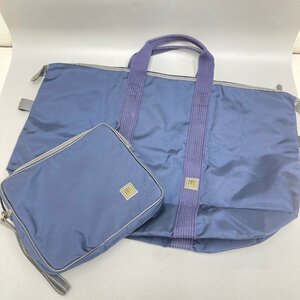 ◆◇[7] dunhill　ダンヒル　旅行鞄　ボストンバッグ　ポーチ付き　ネイビー　ナイロン　中古　05/062207ｍ◇◆