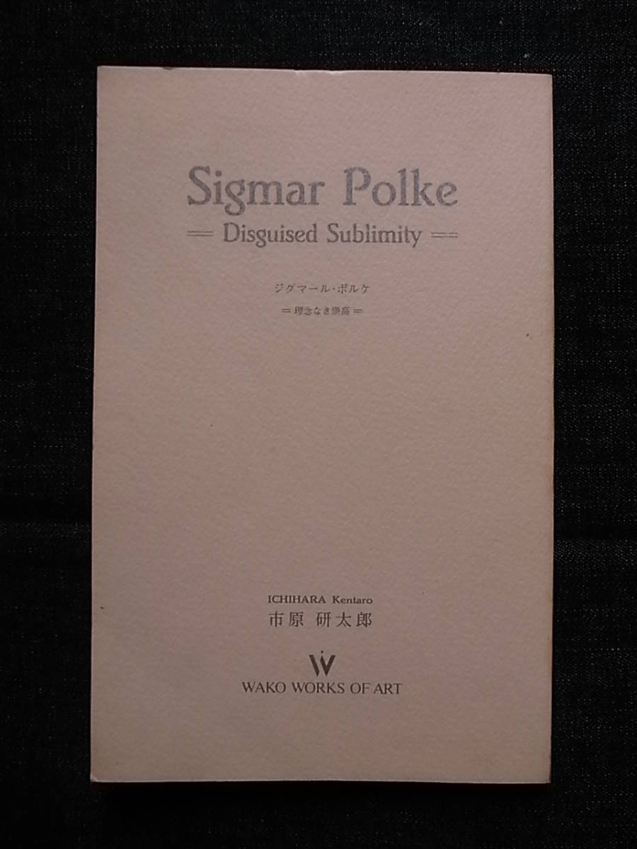 Rare and out of print, contemporary German art, SIGMAR POLKE, Disguised Sublimity, The Sublime without Ideals, Kentaro Ichihara, 1994, Painting, Art Book, Collection, Art Book