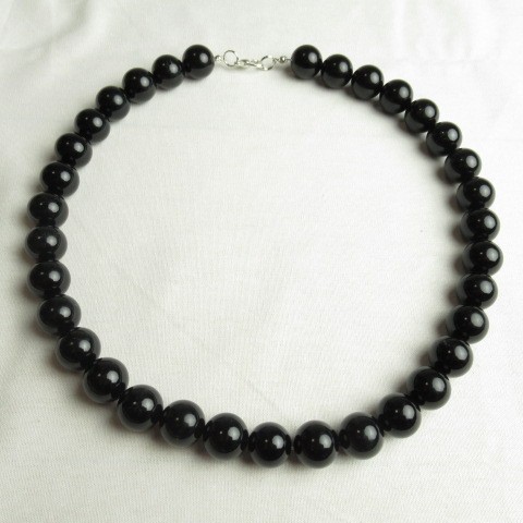 【ブラックオニキス16mm】天然石ネックレス パワーストーン Lサイズ 【ブラックオニキス16mm】天然石ネックレス パワーストーン Lサイズ