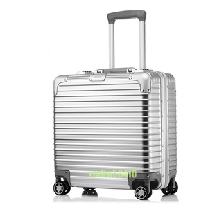  suitcase * carry bag * silver * aluminium Magne sium alloy *TSA lock installing business travel bag light weight waterproof 