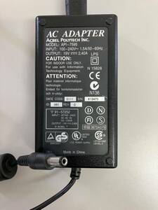 送料無料 ACBEL 電源 アダプタ API-7595 AC アダプター 19V 2.4A POLYTECH ノート PC 用 画像 参照 NC NR