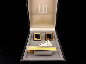 ◎№3757◎■タグ付良品■【ｄunhill】ダンヒル【シルバー・ゴールド】■カフス＆ネクタイピン セット♪