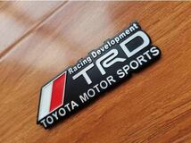 トヨタ TRD TOYOTA MOTOR SPORTS カーステッカー エンブレム プレート フェンダーバッジ シール 強粘着力_画像2