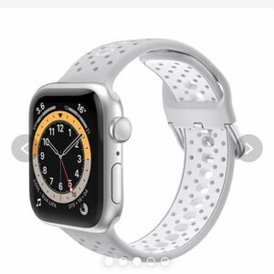 Apple Watch バンド 38mm 多空気穴通気性シリコンスポーツバンド 