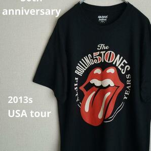 希少デッドストック　2013年　The ROLLING STONES 50周年記念Tシャツ ローリングストーンズ ライブ　USA会場限定 アメリカンツアーTシャツ