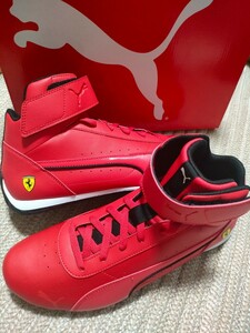 新品 定価14300 PUMA フェラーリ スニーカー 25.5cm ネオキャット ミッド レッド 赤 エンブレム プーマ FERRARI コラボ 公式