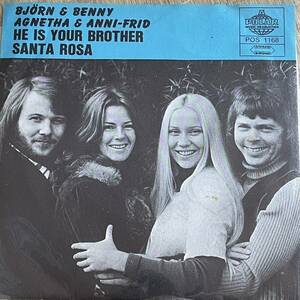 BJORN & BENNY with FRIEDA & ANNA (ABBA)[He Is Your Brother / Santa Rosa]7inch(スウェーデン盤)アバ