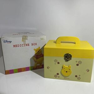 当時物 Disney くまのプーさん メディシンボックス PHボックス 救急箱 HOME MEDICINE BOX 木製 レトロ