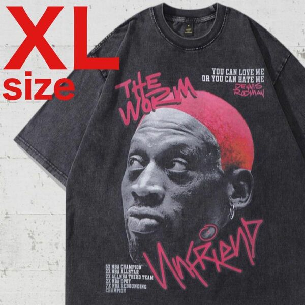 Dennis Rodman　デニス ロッドマン　ラップTシャツ　ブラック　XL