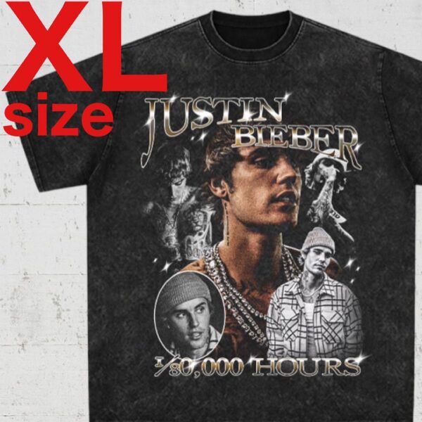 ジャスティンビーバー Justin Bieber ラップTシャツ ブラック XL