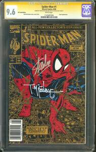 MARVELma- bell Spider-Man rare hard-to-find book@ comics autographed STAN LEE TODD MCFARLANE