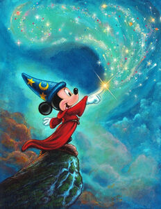Disney Fine Art ディズニーファインアート ミッキー　ファンタジア　限定 レア Annick Biaudet