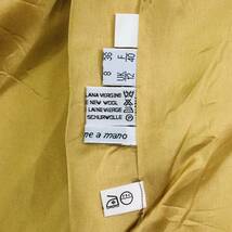 a01034 極美品 BEST EXPRESS ジャケット 肩パット ウールマーク イタリア製 ノーカラー 9号 黄色 昭和レトロ レトロヴィンテージスタイル_画像10