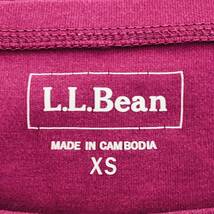 a01120 極美品 L.L.Bean エルエルビーン レディース Tシャツ 七分袖 丸首 シンプル XS ピンク 綿100% 万能 上質 カジュアルデニムコーデ_画像9