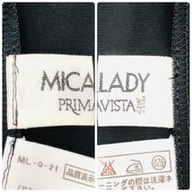 a01371 極美品 MICALADY ミカレディ トップス 長袖 薄手 シースルー モダン シック 黒 水玉 ドット レディース エレガントガーリーチック_画像10