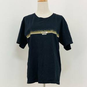 a01390 美品 anvil アンビル Tシャツ 半袖 丸首 シンプル プリント M 黒 綿100% 万能 ニカラグア製 上質 古着 シンプルデイリーカジュアル