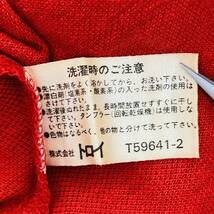 a01401 美品 TOROY トロイ メンズ ポロシャツ 半袖 薄手 ロゴ刺繍 M 赤 綿混 日本製 シンプル 万能 上品 ベーシックカジュアルスタイル_画像10