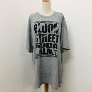 a01429 希少 Oblo Design オブロデザイン Tシャツ 半袖 綿混 ワッフル生地 大きいサイズ 4L グレー メンズ ベーシックカジュアルスタイル