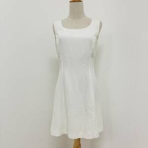a01689 BE ART レディース ノースリーブワンピース ドレス 薄手 裏地付 シンプル 韓国製 ホワイト 上品 可愛い ナチュラルブーケスタイル