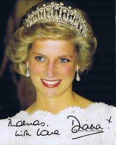 Diana ダイアナ プリンセス・オブ・ウェールズ サイン フォト