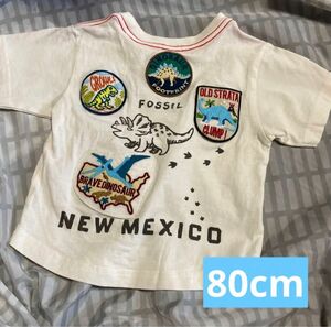 美品！F.O.KIDS エフオーキッズ 恐竜　ワッペン　半袖Tシャツ　80cm